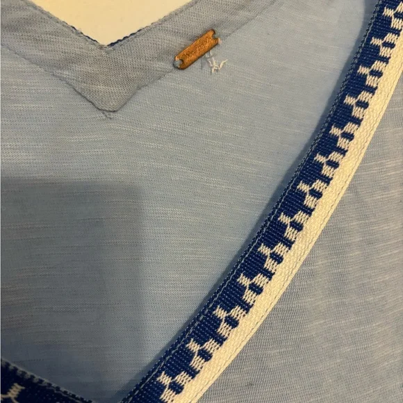 Free People Embroidered Blue Swing Tank - Picture 3 of 7